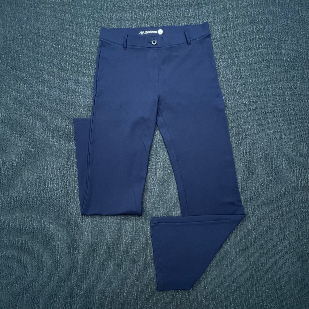 Betabrand Navy Blue Dress Pant Yoga Pants Bootcut Classic Sz Large